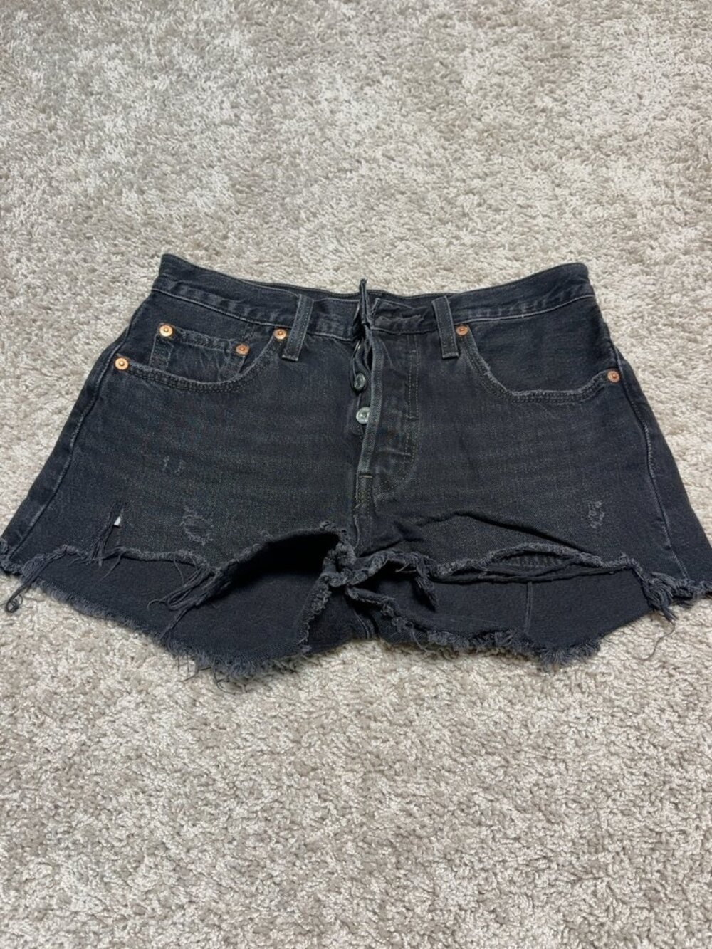 Levi's 501 Black Shorts